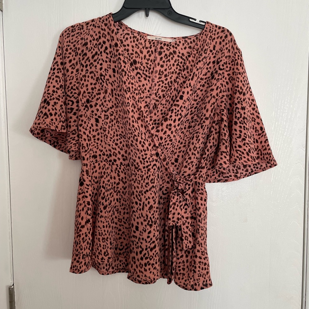 Cheetah print blouse